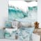 Designart - Massive Blue Waves Breaking Beach - Seashore Canvas Art Print